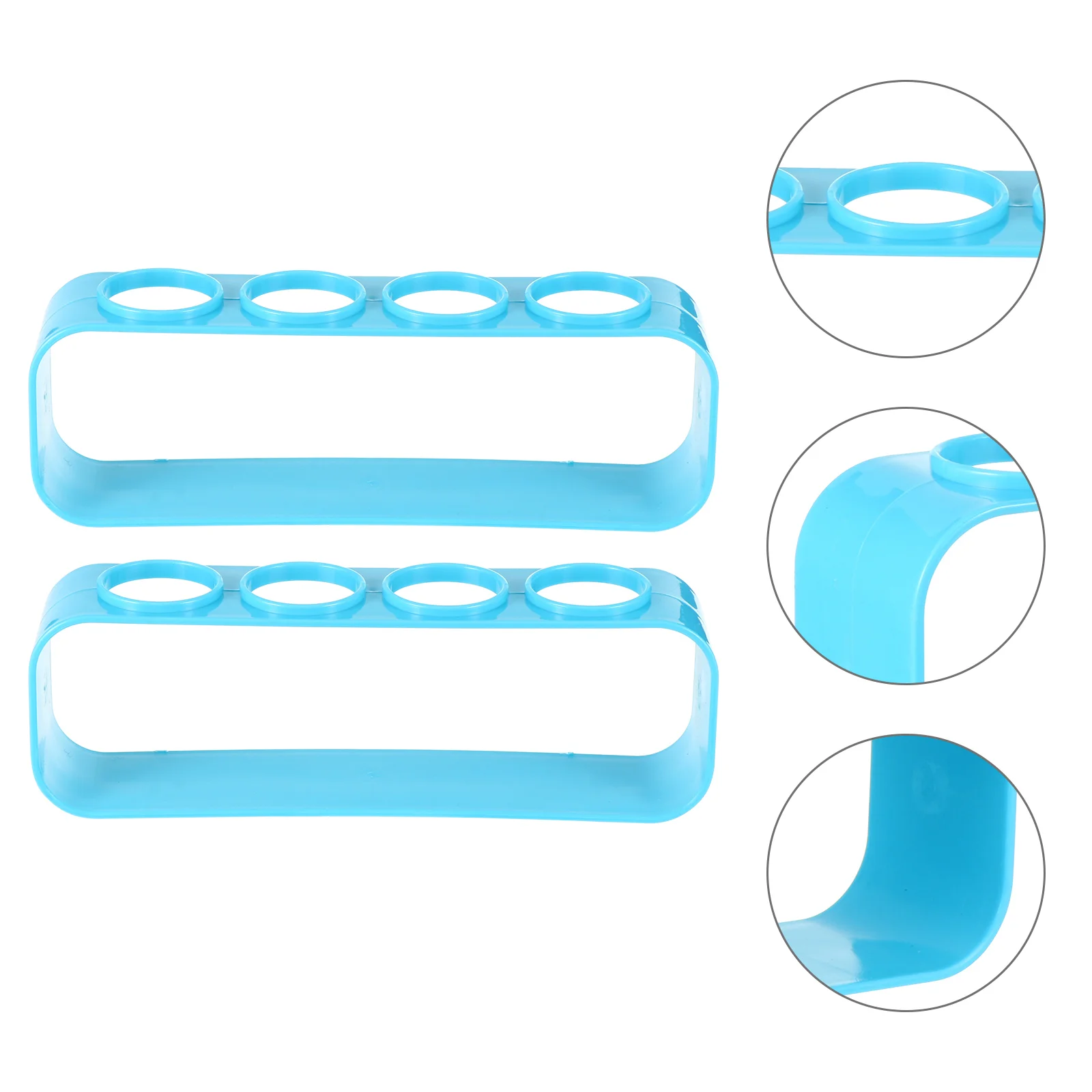 2 PCS Test Tube Rack PVC Material Reusable Washable Lab Equipment Multiple Holes For Tubes Holder Shelf Container Set