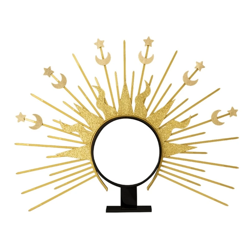 Radiances Crownpiece สำหรับงานแต่งงาน Hairband Baroque แถบคาดศีรษะอุปกรณ์เสริม Dropship