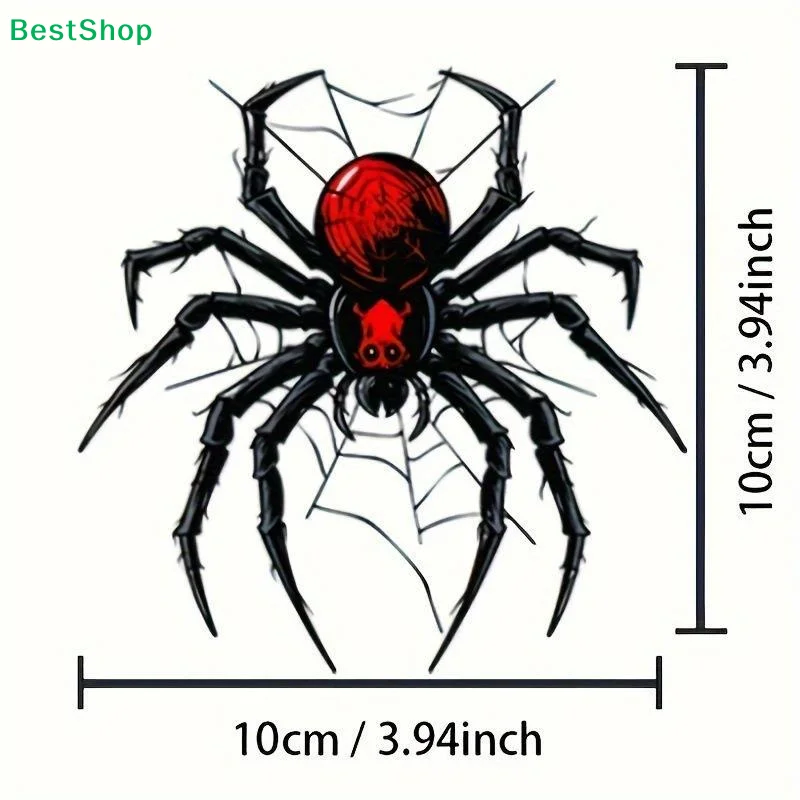 〔Q〕Waterproof DIY Motorbike Side Panels Fuel Tank Fairing Scooter Vinyl Decals Cool Animal Decor 3D Spider Motorcycle Stickers