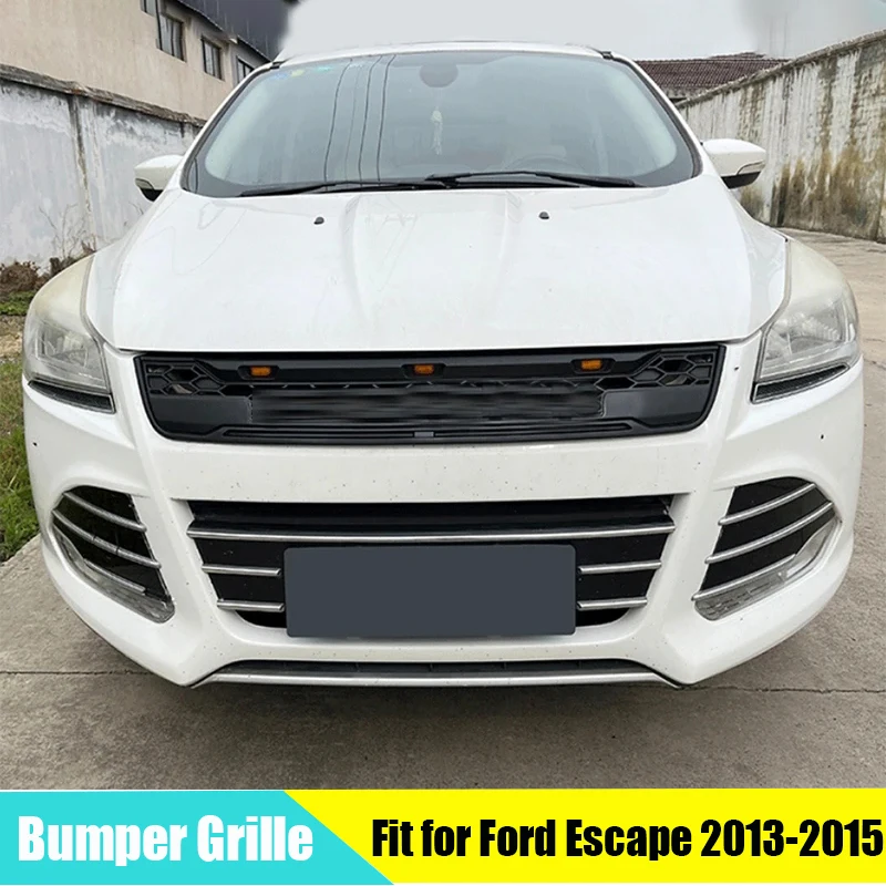 Bumper Grille Suitable for Ford Escape 2013-2015 Car Grille Modified Front Face Bumper Grille Automotive Exterior Parts