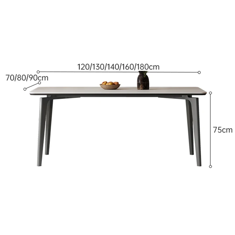 Tavolo da pranzo bianco minimalista moderno rettangolo ospitalità cucina tavolo da pranzo sedie soggiorno Mesa Comedor mobili per la casa