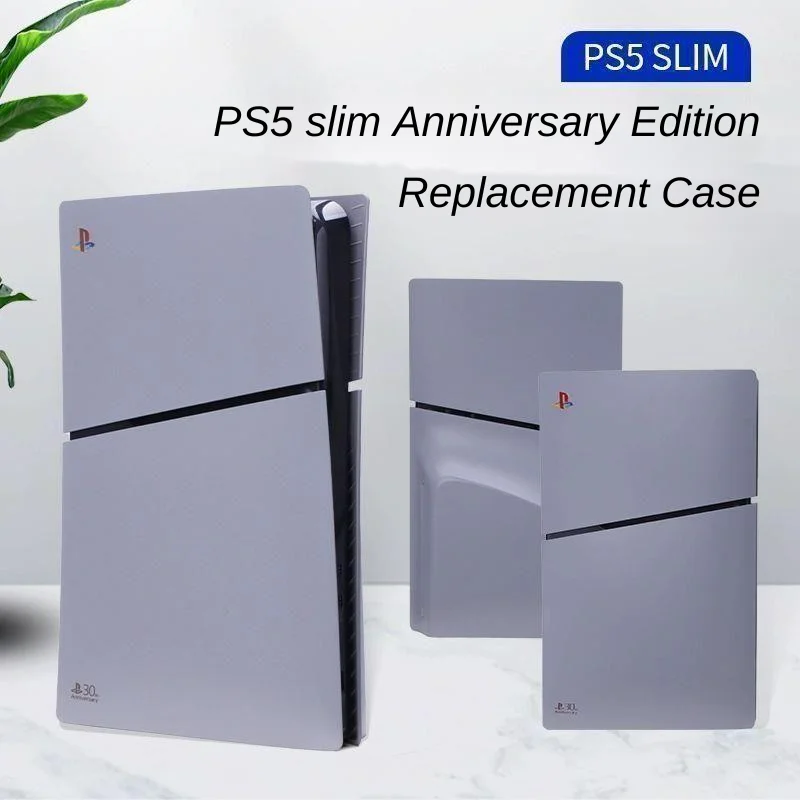 For PS5 Slim 30th Anniversary Edition Gray Replacement Case PS5 Slim Accessories