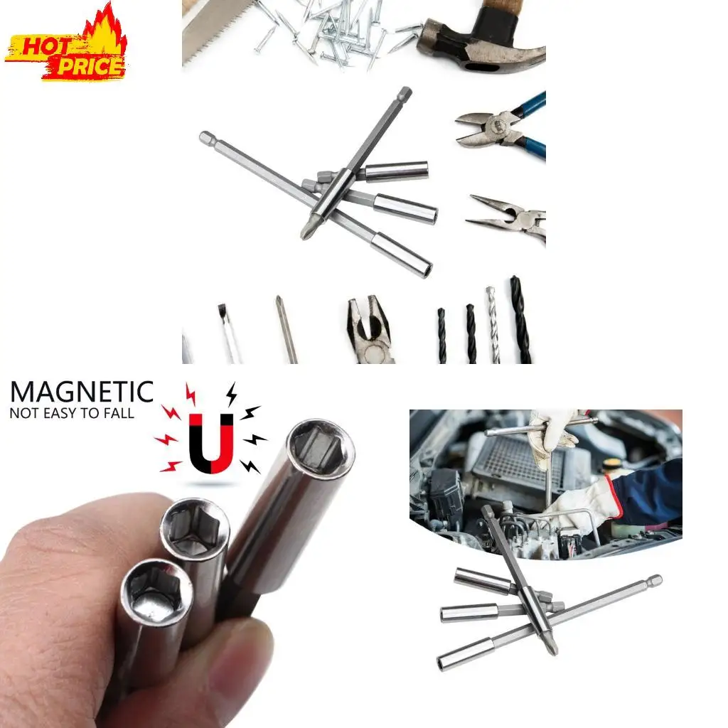 

4pcs Hexagonal Hander Advension Connecting Gound 1/4 Краткое изменение удлинительного стержня