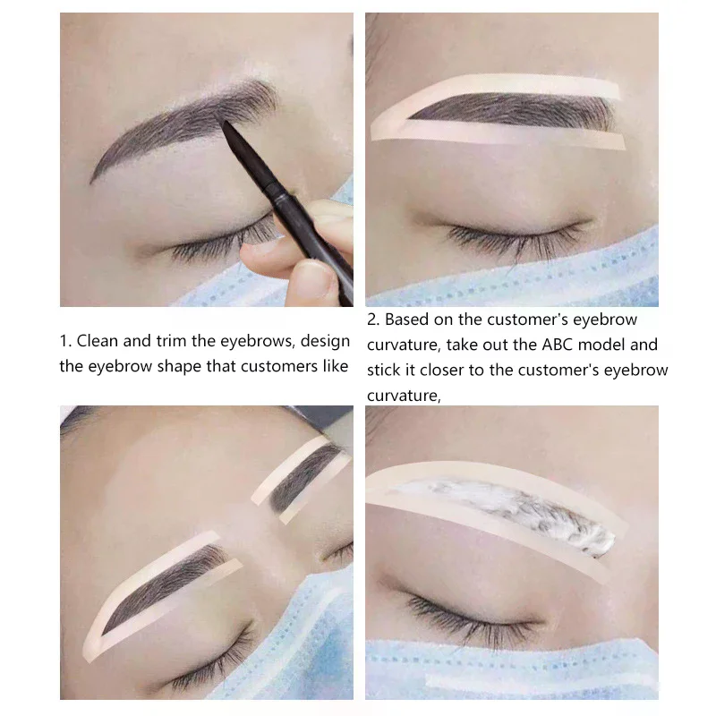 Disposable Eyebrow Design Stencil Eyebrow Tint Airbrush Auxiliary Sticker For Brows Shaping With Single Eyebrowstype Option
