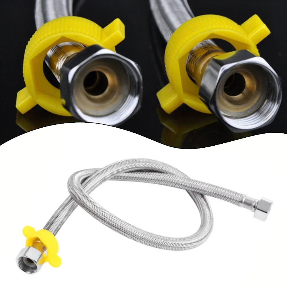 For Kitchen Toilet Shower Hose Hose Metal Hose Water Outlet For Faucet 1/2 Inch Explosion-proof Stainless Steel