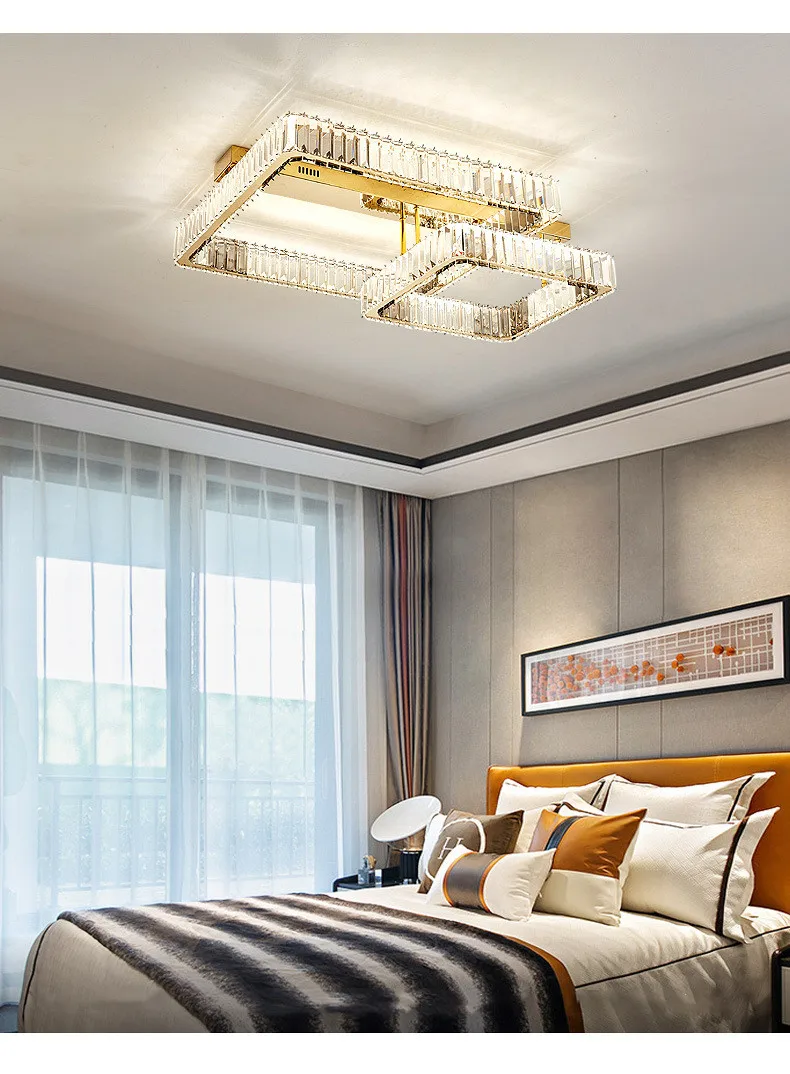 LED Dimmable Ceiling Lights Living Room Crystal