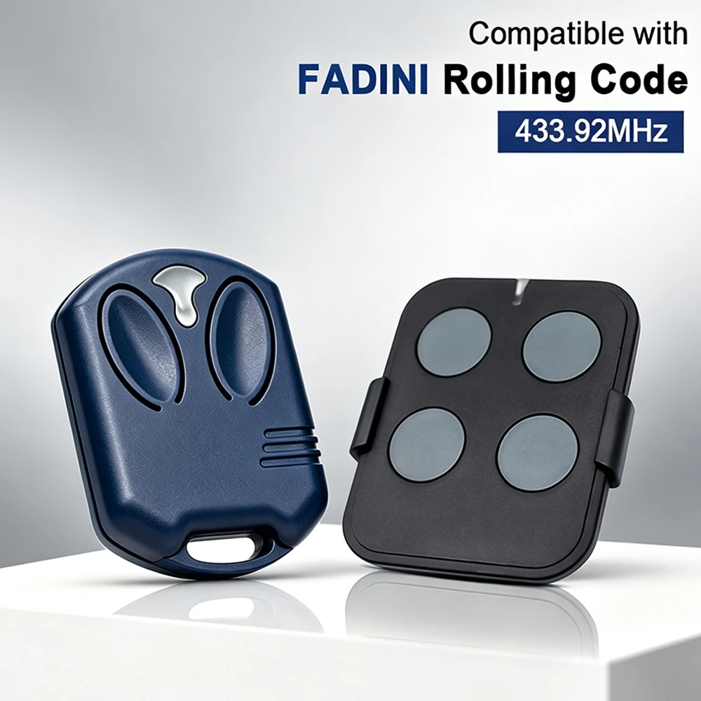 For FADINI Astro 433 2TR / JUBI 433-2 433-4 DIVO 71/4 Garage Door Remote Control Rolling Code Command Key Fob Replacement