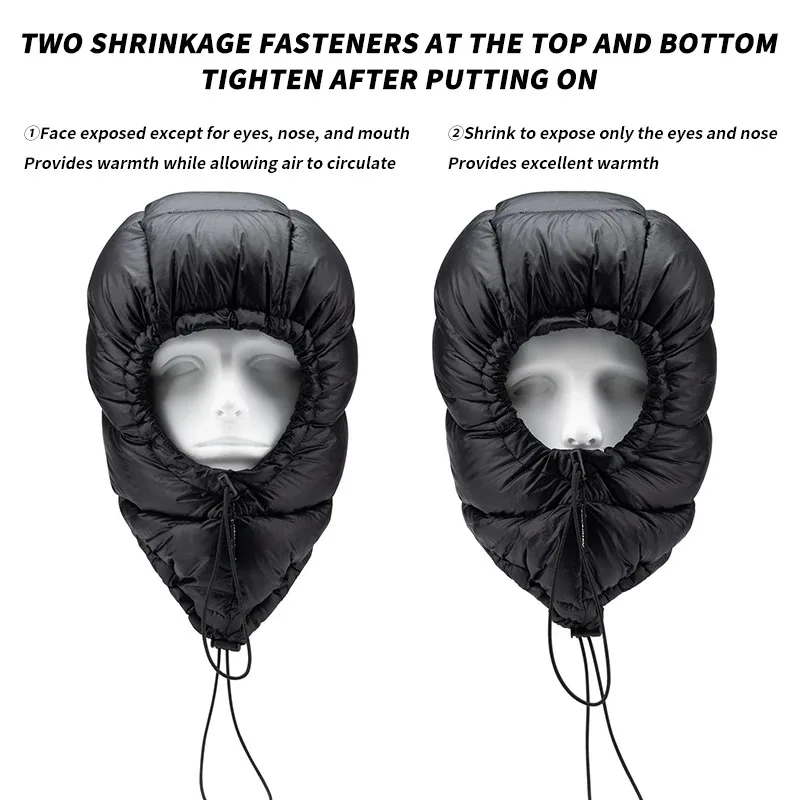 Naturehike 2026 New Winter Warm Hat Goose Down Waterproof Cap Ultralight Folding Portable Adjust Outdoor Camp Head Cover