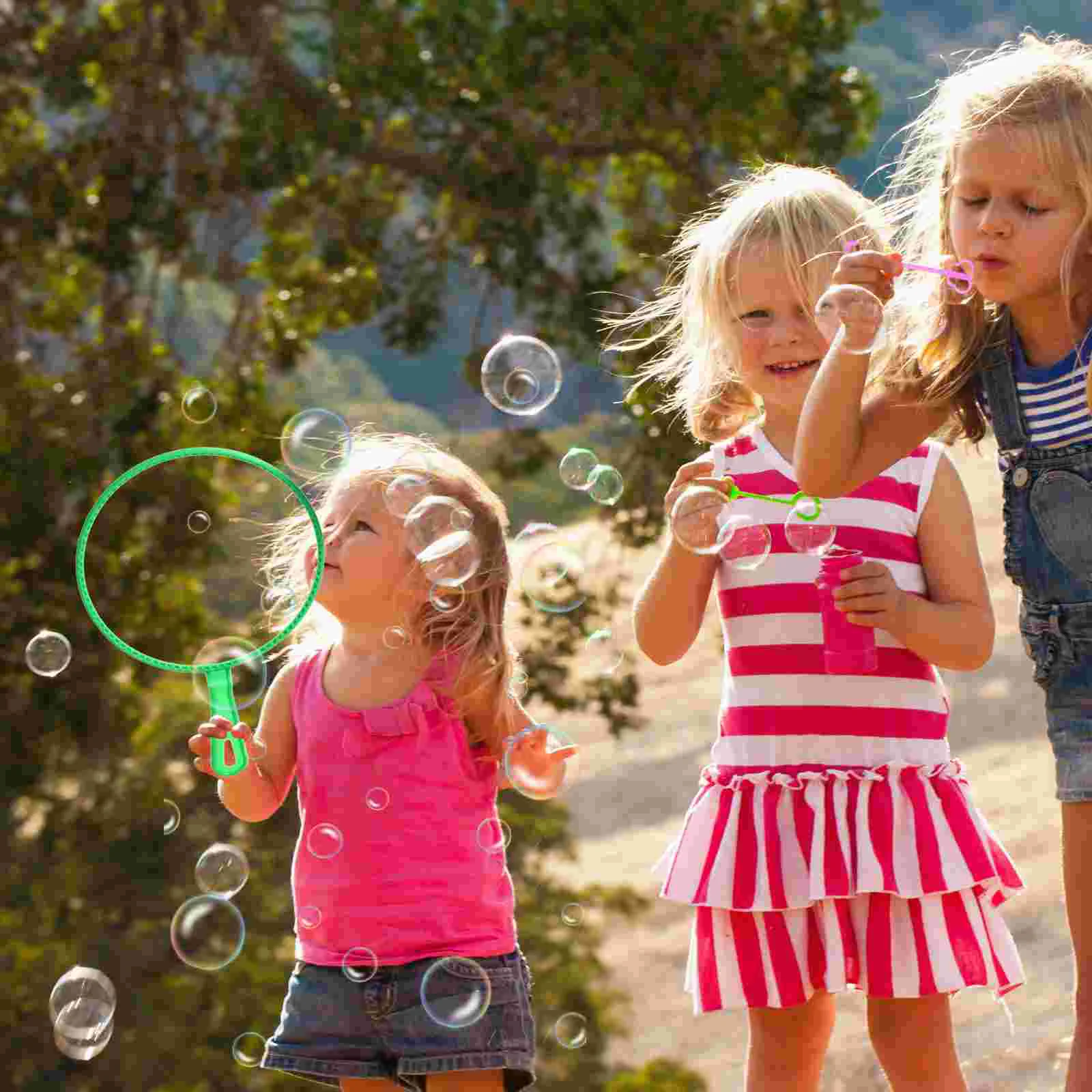 Juego de baño para bebé, juguetes exteriores para niños, herramientas de burbujas que soplan, jabón al aire libre a granel, 3 uds.