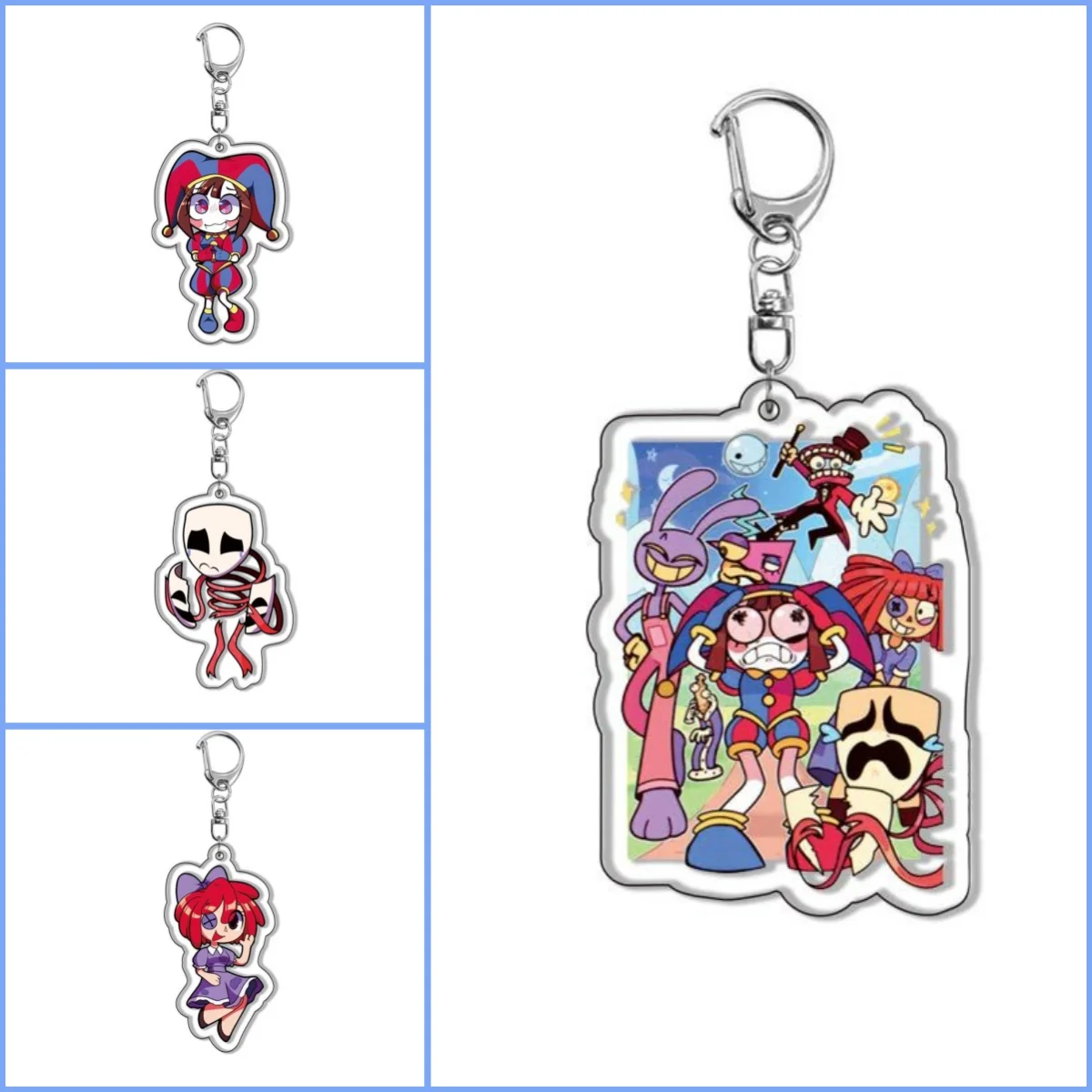 Cute Cartoon THE AMAZING DIGITAL CIRCUS Anime Acrylic Keychain Character Ornament Key Bag Pendant Clothing Accessories Gifts