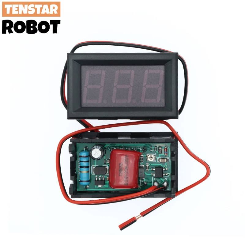 AC 70-500V 0.56" LED Digital Voltmeter Voltage Meter Volt Instrument Tool 2 Wires Red Green Blue Display 110V 220V DIY 0.56 Inch image 5