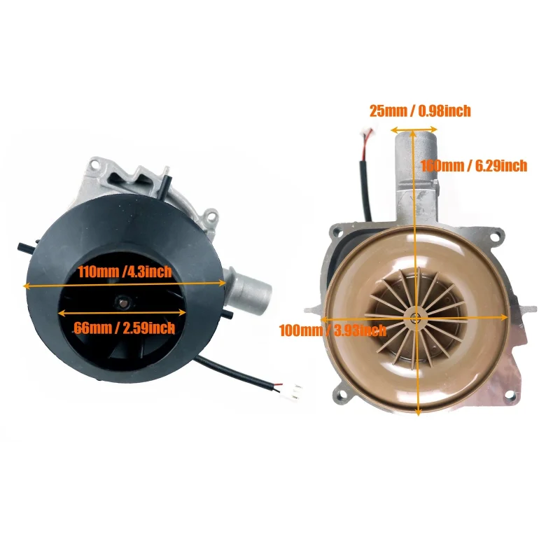 

12V /24V 5KW Car Blower Fan Motor Assembly For Chinese Air Diesel Parking Heaters PVC Metal Accessories Easy To Install 1x