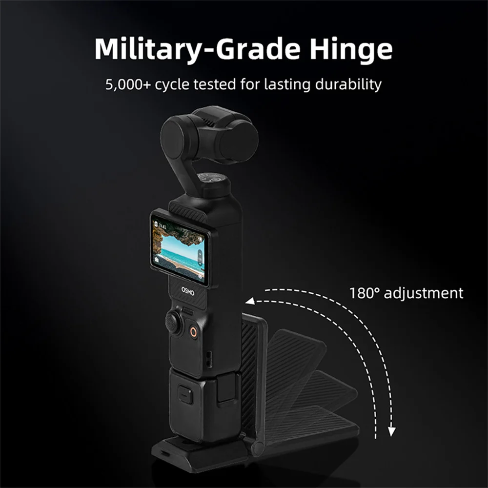 Magnetic Folding Stand Desktop Stand Accessory for Insta360 X5 / for DJI Pocket 3/ACTION 5 Bracket with 1/4 Screw Foldable Base