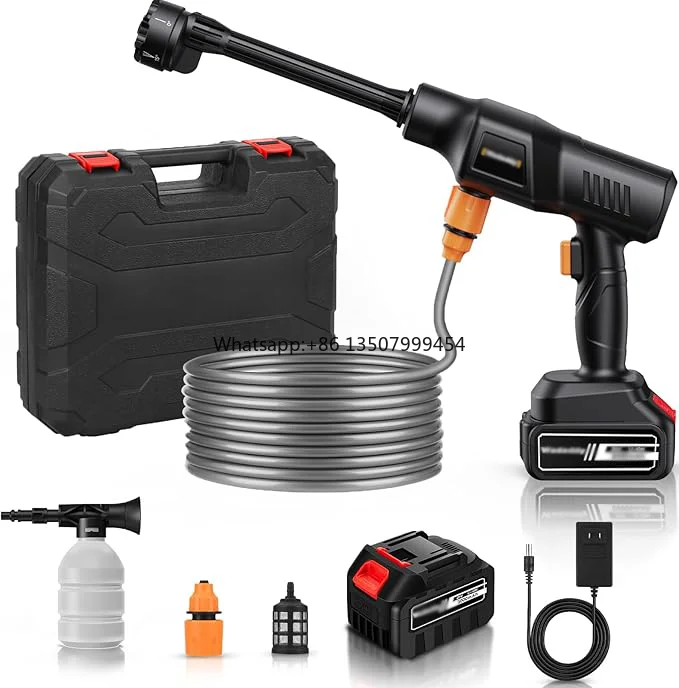 

Portable Powerful High Pressure Rechargeable Cordless Wireless Car Wash Water Jet Foam Gun Car Washer