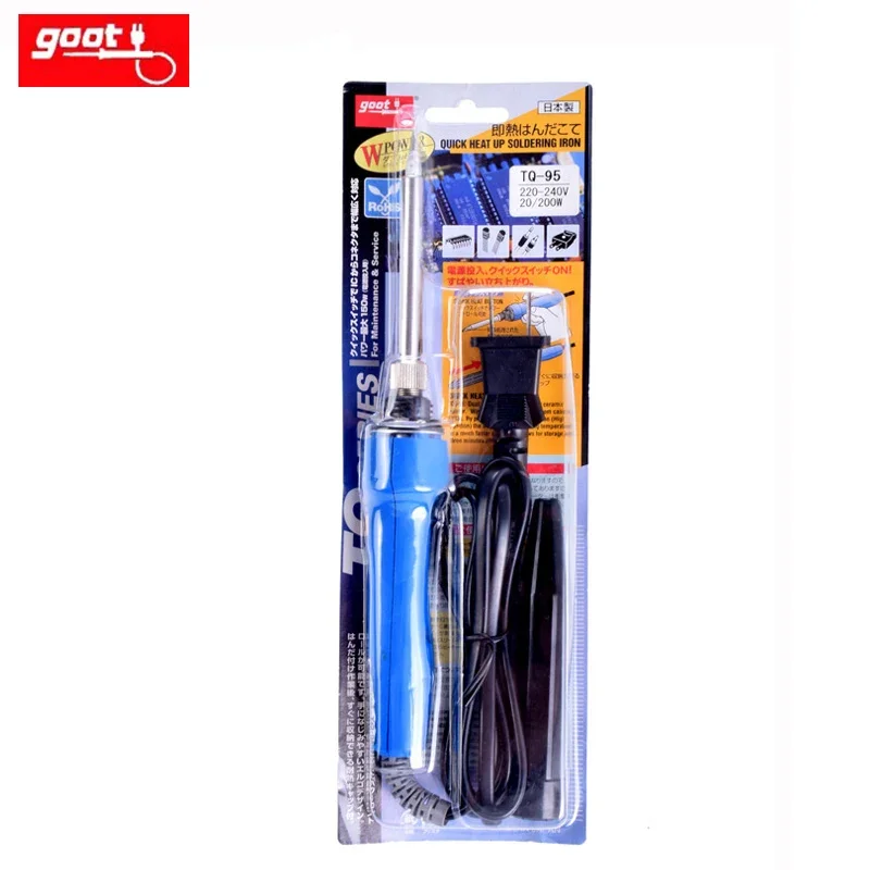 GOOT TQ-95 Electric Soldering Iron Input Voltage 220~240V Fast Thermal Power Adjustable 20/200W Welding Tool