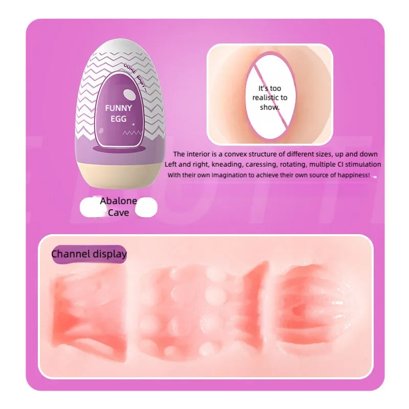 

LILO Men's Masturbation TPE Egg Shaped Aircraft Cup Penis and glans Sensitivity Delayed Ejaculation Trainer Simulates Vaginal An