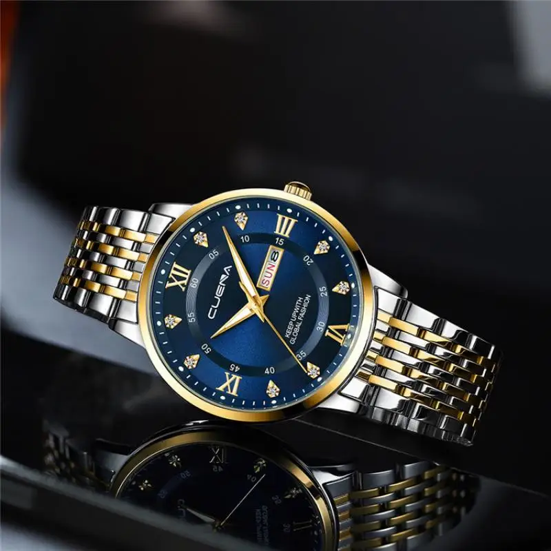 Top Brand Luxury Crystal Men Watch Waterproof Casual Date Fashion Business Clock Full Steel Quartz Wristwatch Relogio Masculino