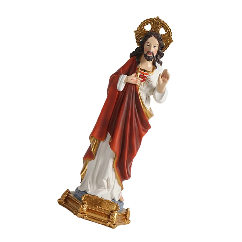 

Creative Resin Jesus Statue Ornament Home Decoration Divine Mercy Sculpture Gift Religious Christian Faith Adornment