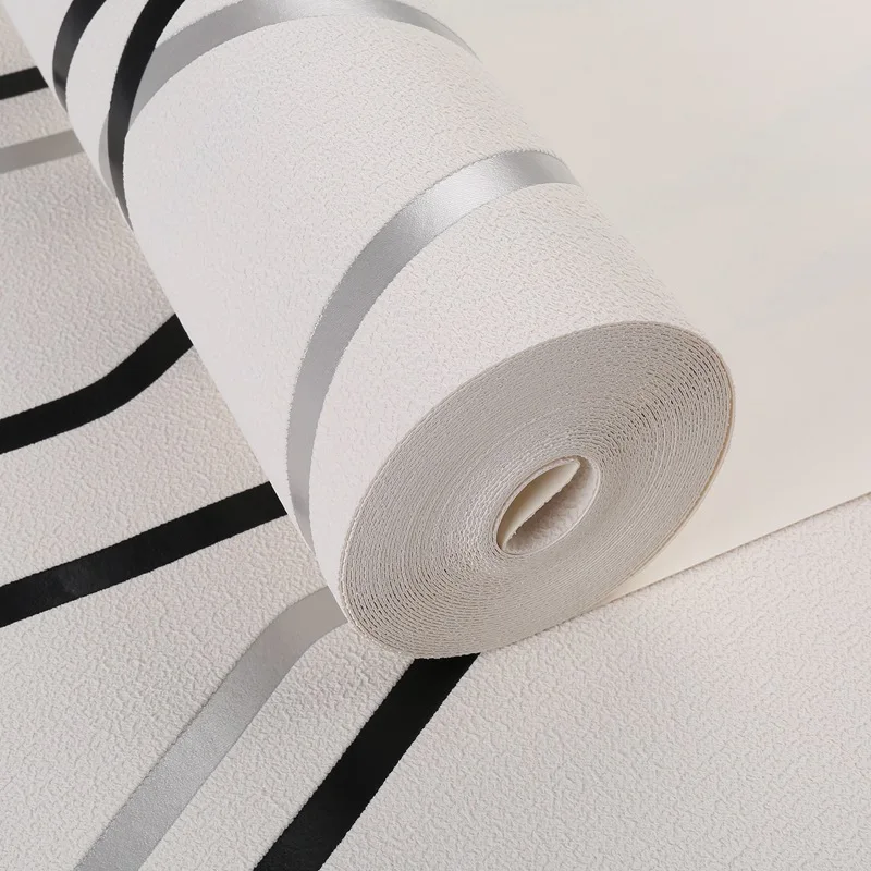 

Adhesive Wallpaper for Wall - Curved 3D Pattern Thickened Suede Velvet, Modern Simple Wallpapers Home Decor
