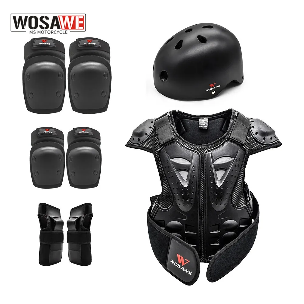 

WOSAWE Protector Motorcycle Body Armor 4-16 Children Kid Guard Sports Jacket Gear Bicycle Snowboard Hockey Back Chest Protection