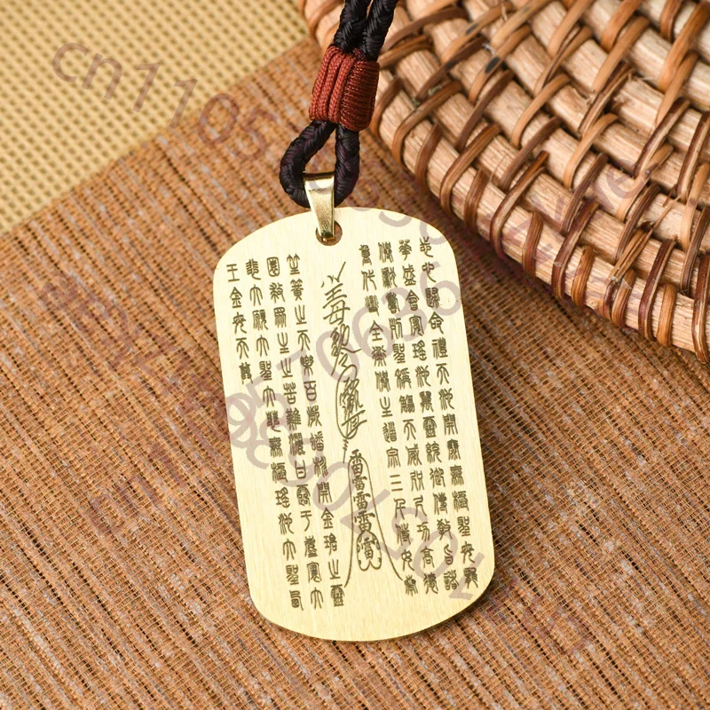 Taoist ornaments, West Queen Mother Pendant, pure copper necklace, Taoist body protection pendant