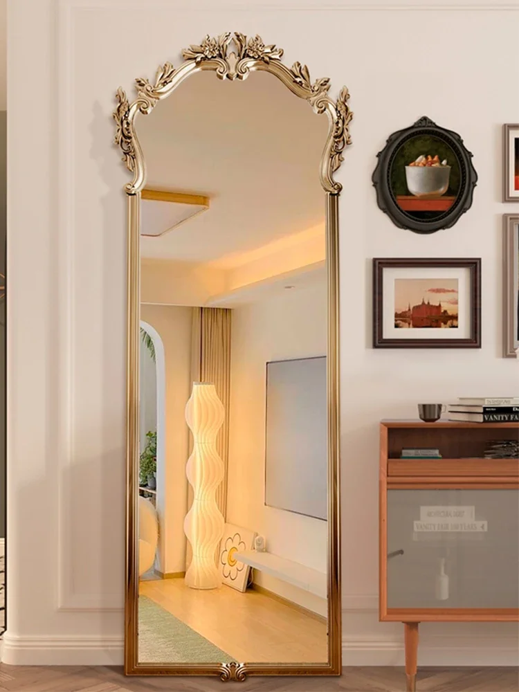 Dressing mirror Retro home full body Fitting mirror Wall hanging Wall hanging Bedroom wall hanging Floor
