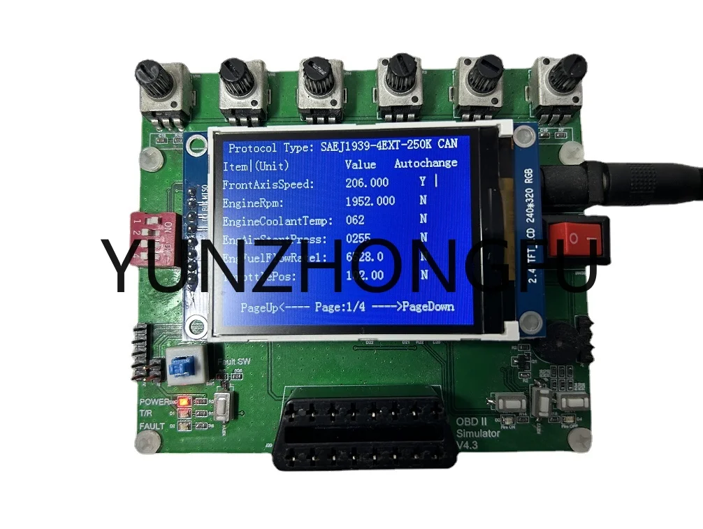 0.96 calowy ekran OLED obsługuje J1939 pojazd OBD symulator/ECU Emulator