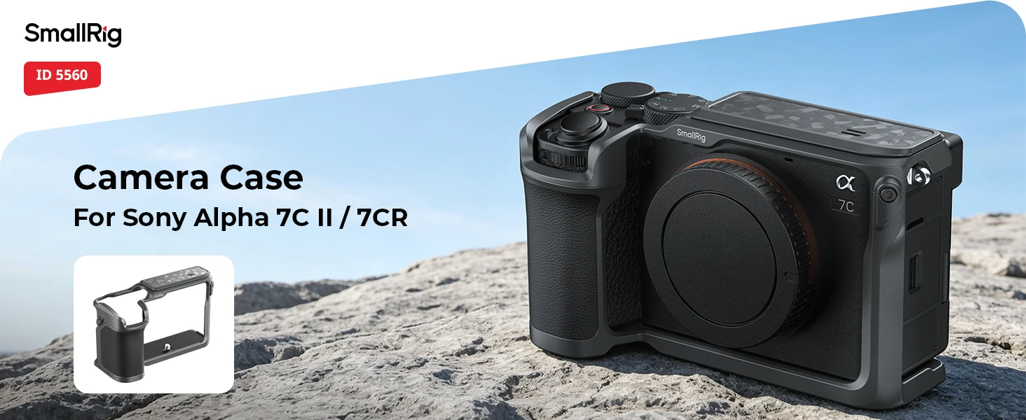 SmallRig Gehäuse für Sony Alpha 7C II / 7CR Tantalumgrau mit Blitzschuhabdeckung, integriertem ergonomischen Griff und vollständigem Schutz -5560 – Detail 1