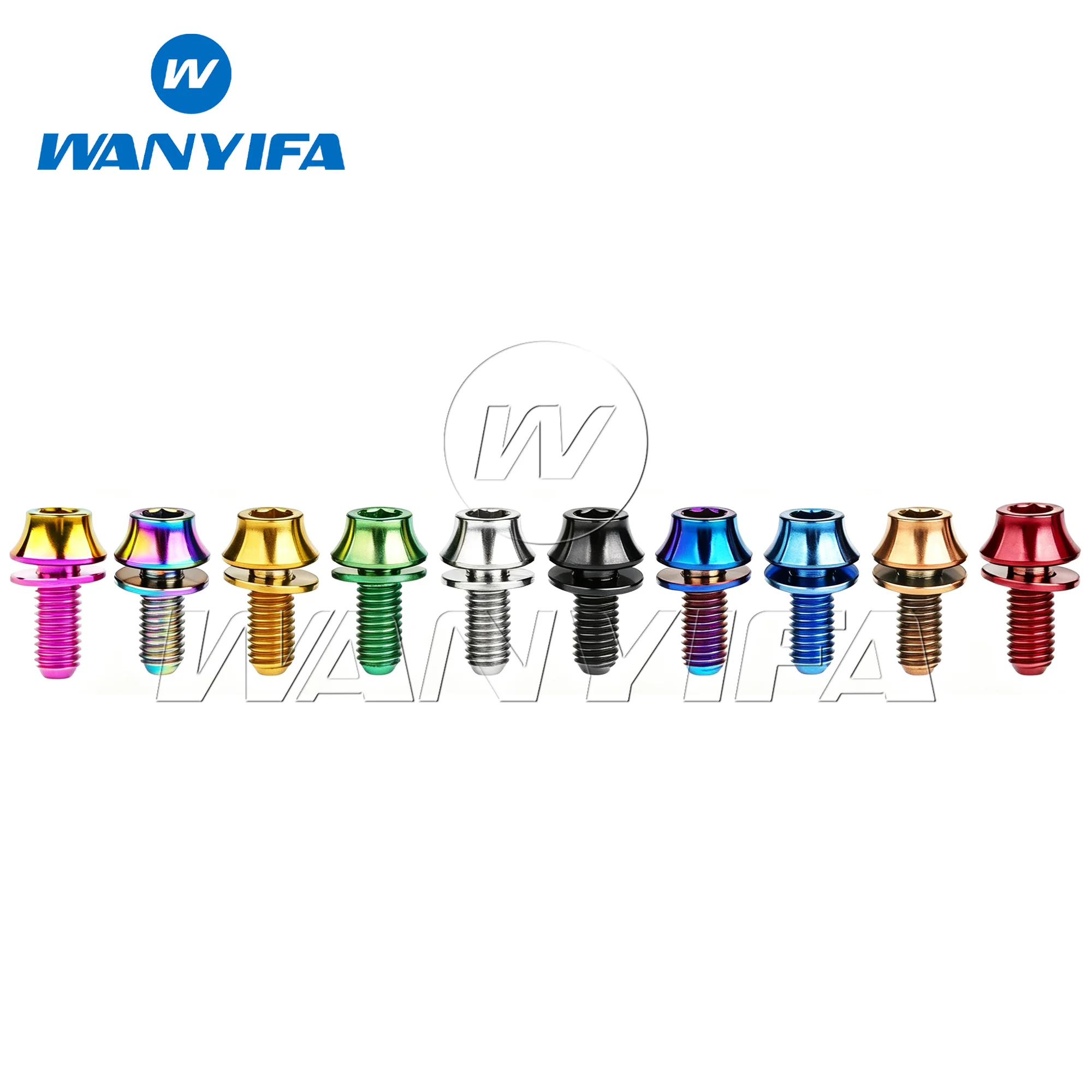 Wanyifa Titanium Bolt M5x12mm with Washers Bike Bottle Holder Screw Bicycle Water Bottle Cage Bolts
