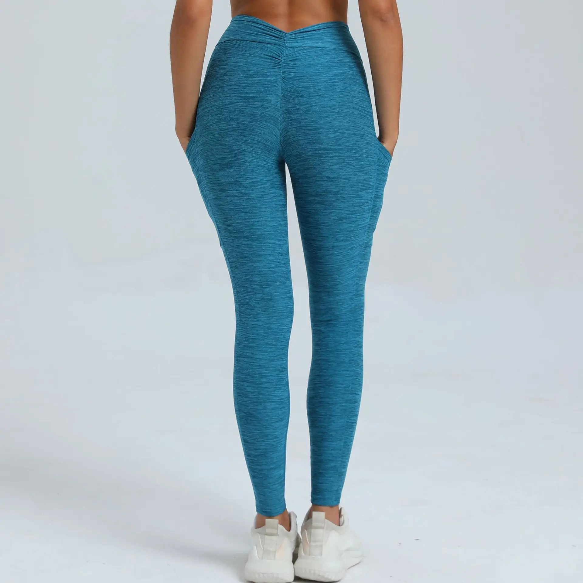 Women Sport Fitness Leggings High Waist Elastic Yoga Pants Training Running Scrunch Butt Gym Leggings Breathable Leggings Female