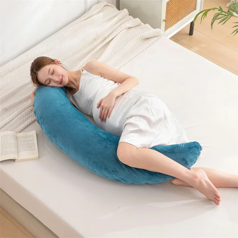 C-shaped Maternity Pillow Pregnant Women Hold Legs Knees Abdominal Support Breastfeeding Pillow Suitable for New Mothers