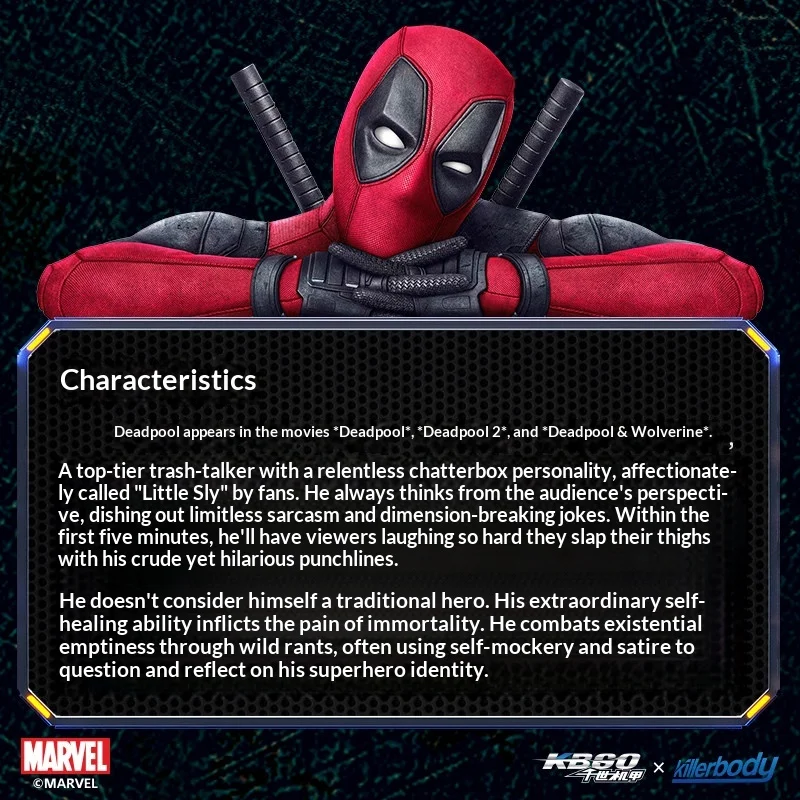 Killerbody Marvel Licensed Deadpool 1:1 Wearable Helmet Blink Synchronous Cosplay Prop For Adult Party Halloween Birthday Gift