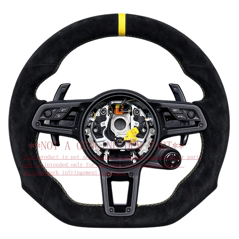 For Porsche Black Sport Cutting Modified Steering Wheel Panamera 971 2016 2024 L ZC BSJ YD P 01 Horn Cover Horn Shell