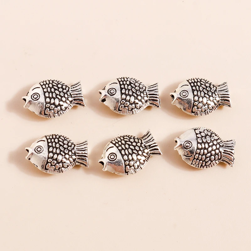 Leslie 30 Stück Metall-Meerestier-Anhänger aus Legierung, Seepferdchen, Fisch, Seestern, Muschel-Anhänger für DIY-Schmuckherstellung, Armband, Halskette – Detail 4