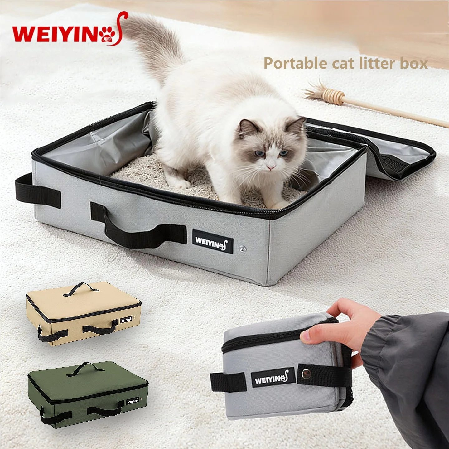 caixa-de-areia-para-gatos-portatil-e-dobravel-weiyin-caixa-de-coco-para-gatos-a-prova-d'Agua-e-totalmente-fechada-para-viagens