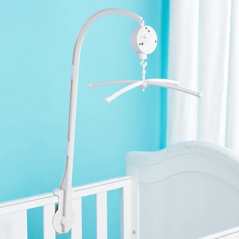 66CM Baby Bed Bell Toy Rotates 360 Degrees Holder White Rattles Bracket Mobile Crib Music Box ABDL Bell Crib Toy Home Decoration
