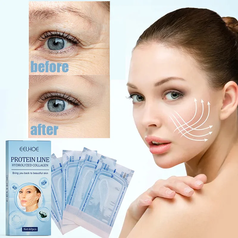 

60 Packs Of Gold Protein Threads Anti-wrinkle Firming Facial Collagen Supplement Lighten Fine Lines Antiageing Whitening Essence