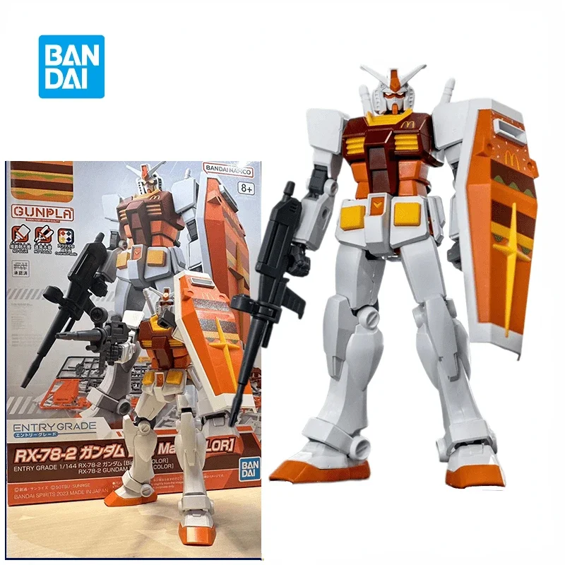 

В наличии Bandai EG 1/144 RX-78-2 McDonald's GUNDAM Jointly Big Mac, ограниченная серия, соответствующая цвету, сборная модель, экшн-игрушка в подарок