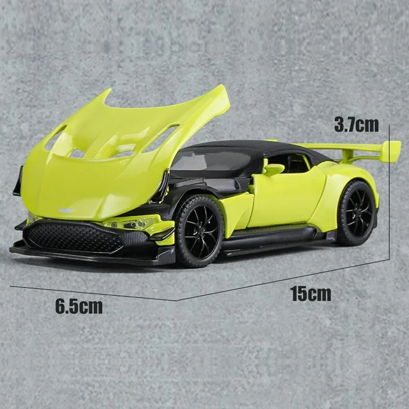 1:32 Aston Martin Vulcan Supercar Model With Sound Light Children Boy Car Gift Birthday Collection Home Decor Miniature Voiture