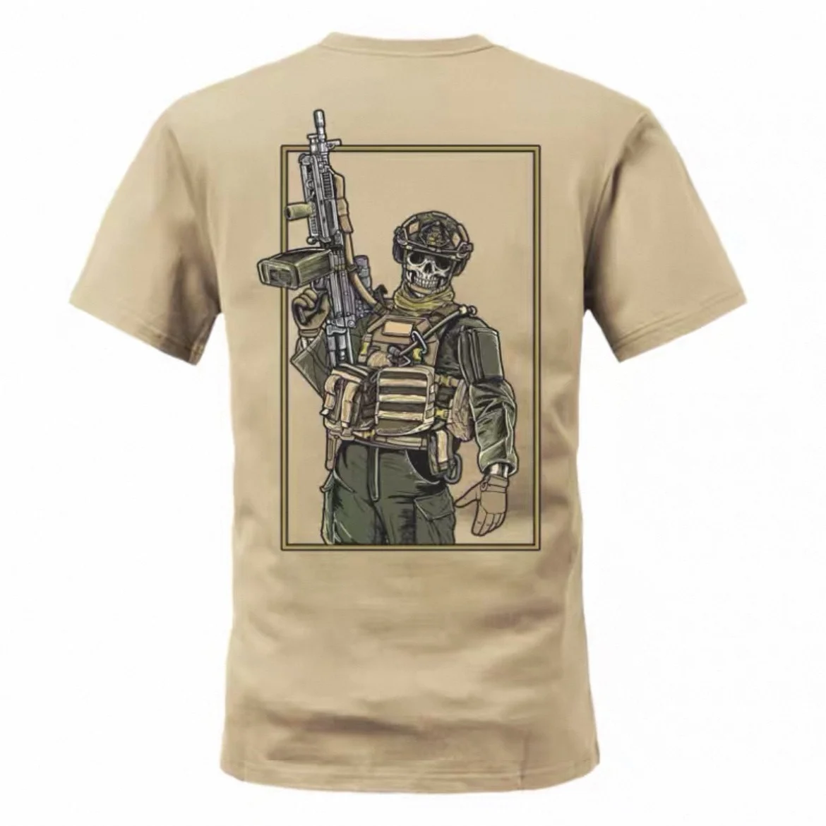 2026 Tough Guy Club Men's Military-themed Summer New Pure Cotton Printed T-shirt Round-neck Short-sleeved Tactical Military Fan view 3