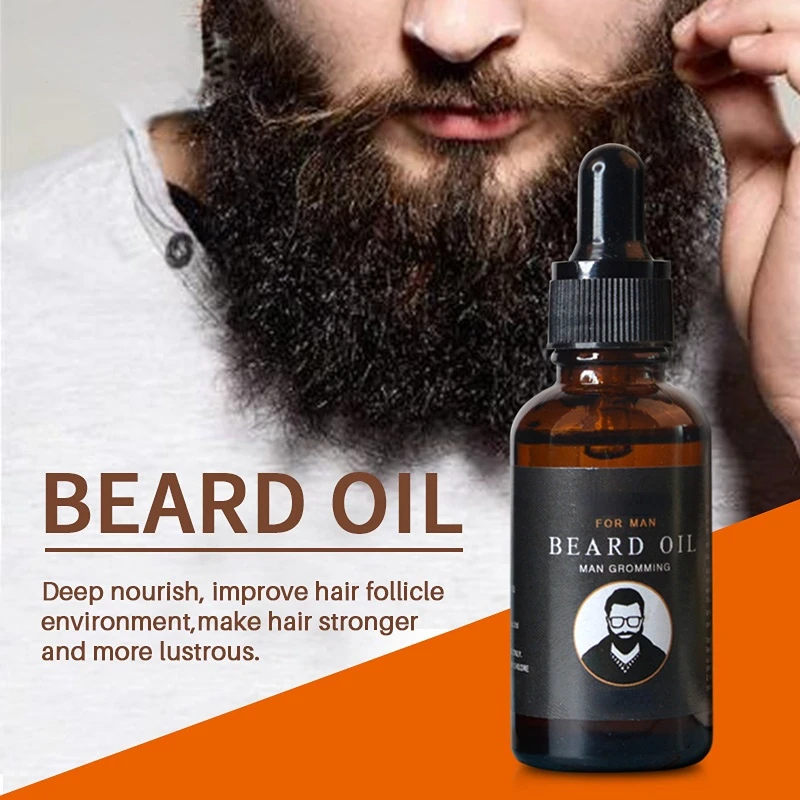 Men Natural Beard Growth Oil Moisturizing Smoothing Hair Growth Tools Dashing Gentlemen Beard Oil Conditioner Beard Care