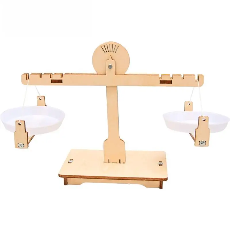 Montessori Wooden Balance Scale Math Learning Board Game 1 Set DIY Educational Toy for Preschool Kids Logical Thinking Training