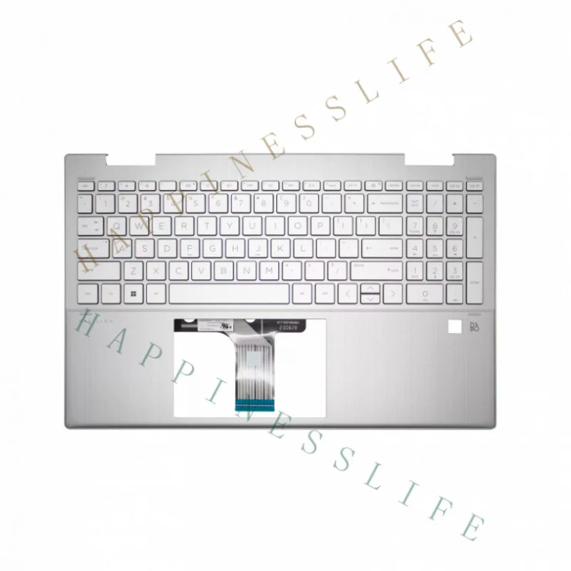 OM+   New M45130-001 For HP Pavilion X360 15-ER Palmrest with Backlit Keyboard Silver