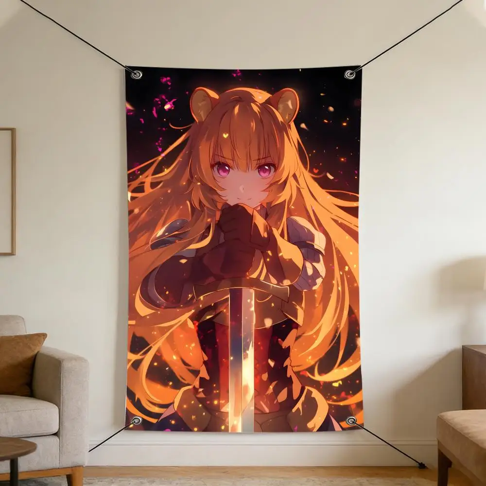 Anime T-The R-Rising O-Of T-The S-Shield H-Hero Flags Cozy Home Flag 4 Grommets Anti-Wrinkle Waterproof Indoor