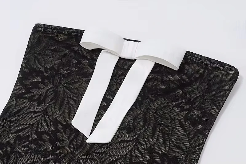 

Sexy Lace Hotsweet A-line Dress Autumn New Print Sleeveless Bow Slim Mini Dresses High Street Fashion Party Vestidos