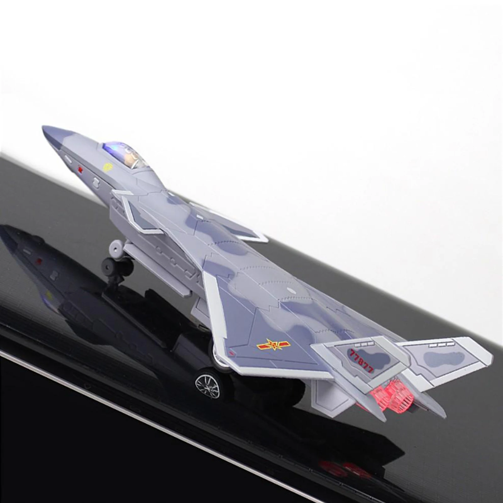 1:100 Fighter Aircraft Alloy J15 J-20 Fighter Aircraft Model 1/100 Scale Plane Toy with Display Stand Small Model Planes Gifts