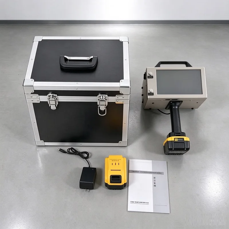 Lithium Battery Portable Engraving Pneumatic Marking Machine 120x30 Touch Screen for Nameplate Cylinder Number Frame Chassis