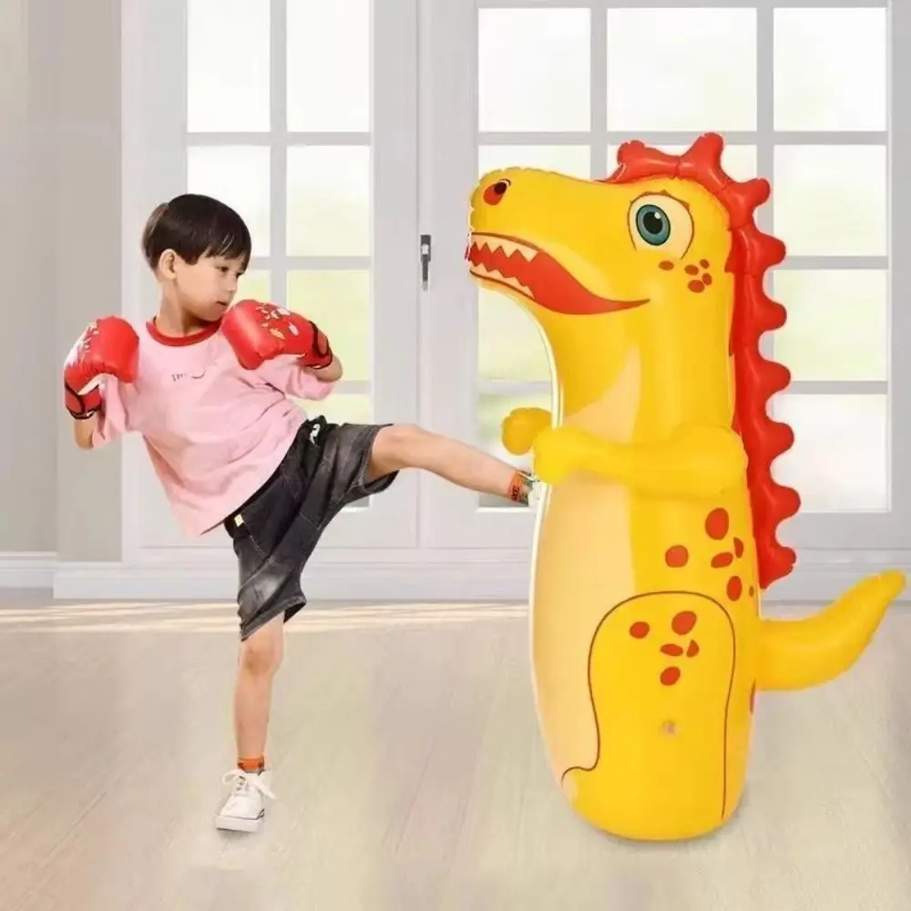 Boxing Training Inflatable Tumbler Dinosaur Dinosaur Cartoon Tumbler Boxing Dinosaur Inflatable PVC Inflatable Punching Bag