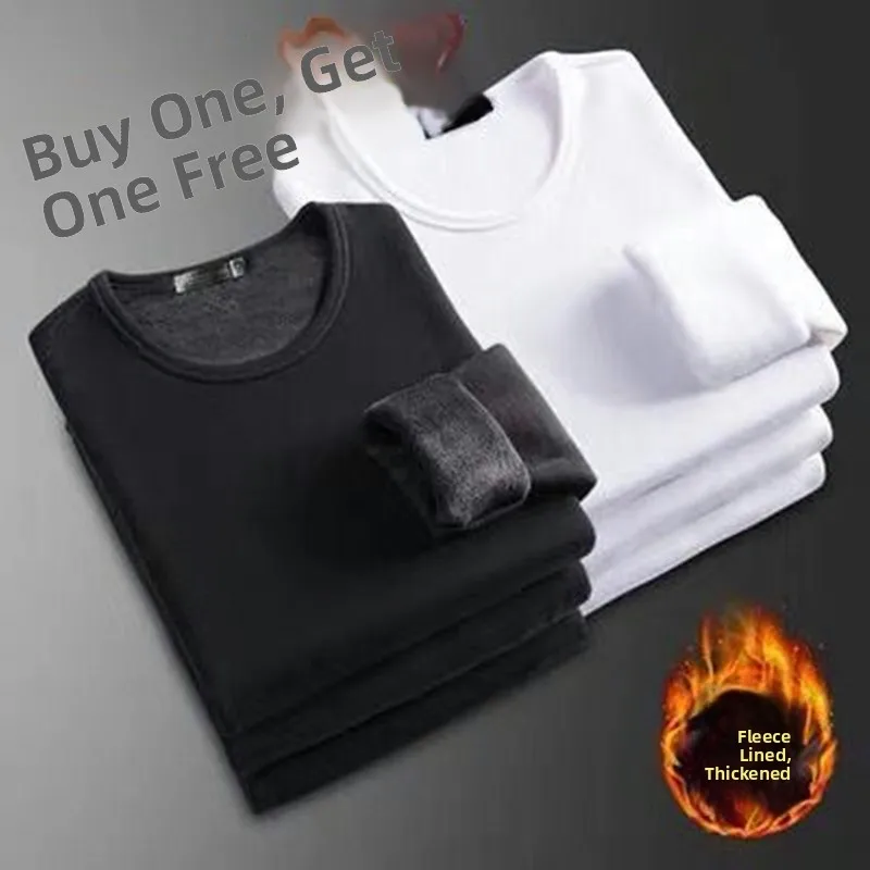 قميص رجالي بأكمام طويلة للعمل، مبطن بالصوف للشتاء، مقاس كبير، مناسب للعمل الشاق والارتداء اليومي، تصميم قياسي #1