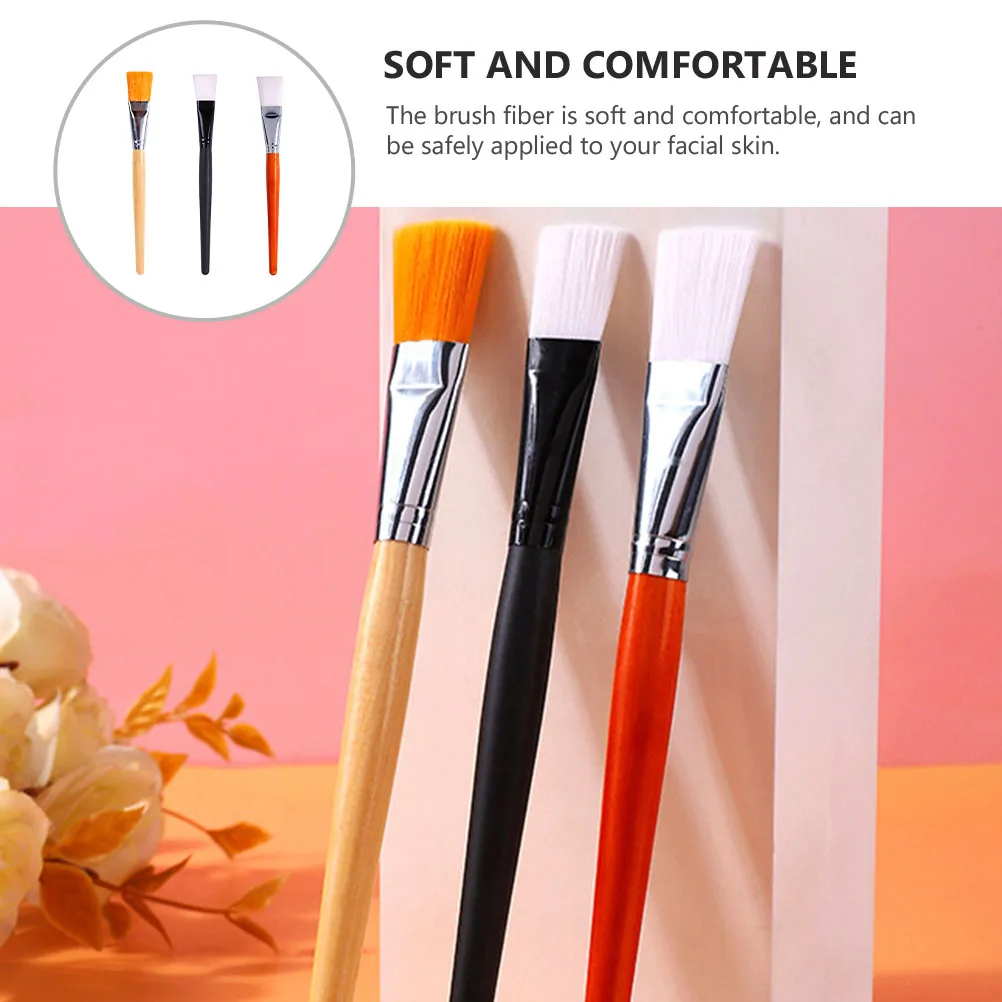 3 uds cepillo de belleza cepillo de fibra suave herramienta de belleza aplicador Facial herramienta de máscara fácil de limpiar almacenamiento uso diario